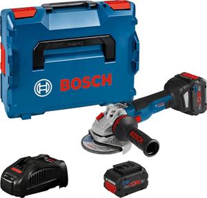 Bosch GWS 18V-10 SC 18V Li-ion Accu haakse slijpmachine set (2x 5.5Ah) in L-Boxx - 125 mm