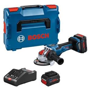 Bosch GWX 18V-15 PSC 18V Li-ion Accu haakse slijpmachine set (2x 8.0Ah) in L-Boxx + CoMo - 125 mm