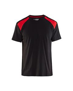 Blåkläder Blaklader T-shirt bi-colour 3379-9956 zwart/rood mt XXL