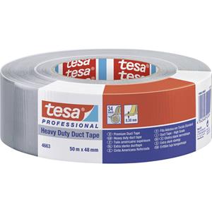 Tesa STRONG 04663-00007-02 Gewebeklebeband tesa Professional Silber (L x B) 50m x 48mm 1St.