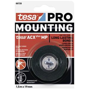 Tesa Mounting PRO ACX+ 66728-00000-00 Montagetape Zwart (l x b) 1.5 m x 19 mm 1 stuk(s)