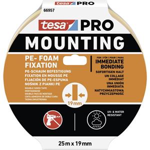 Tesa Mounting PRO PE-Fixation 66957-00010-00 Montagetape Wit (l x b) 25 m x 19 mm 1 stuk(s)