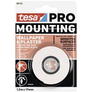 Tesa Mounting PRO Tapete & Putz 66743-00000-00 Montagetape Wit (l x b) 1.5 m x 19 mm 1 stuk(s)