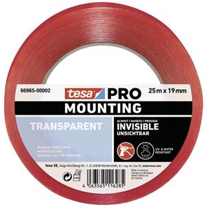 Tesa Mounting PRO Transparent 66965-00002-00 Montageband Transparent (L x B) 25m x 19mm 1St.