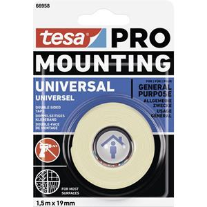 Tesa Mounting PRO Universal 66958-00000-00 Montagetape Wit (l x b) 1.5 m x 9 mm 1 stuk(s)