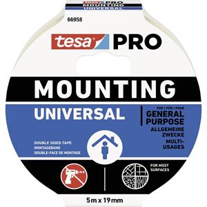 Tesa Mounting PRO Universal 66958-00001-00 Montagetape Wit (l x b) 5 m x 9 mm 1 stuk(s)