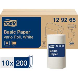 TORK 129265 Standaard papieren doekjes voor het W5-systeem met kleine rollen, 2-laags Aantal: 2000 vellen