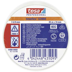 Tesa flex IEC 53988-00062-00 Isolatietape Wit (l x b) 25 m x 19 mm 1 stuk(s)