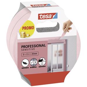 Tesa Professional Sensitive 56267-00000-01 Afplakband Roze (l x b) 50 m x 25 mm 2 stuk(s)