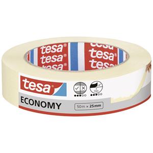 Tesa Economy 05278-00000-03 Malerabdeckband Weiß (L x B) 50m x 25mm