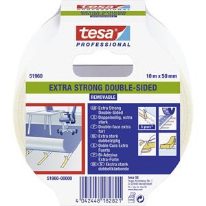 Tesa EXTRA STRONG 51960-00000-11 Verlegeband tesa Professional Transluzent (L x B) 10m x 50mm 1St.