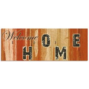 Artland Hakenleiste "Willkommen zuhause braun", aus Holz mit 4 Schlüsselhaken – Schlüsselboard, Schlüsselbretter, Schlüsselhalter, Schlüsselaufhänger für d