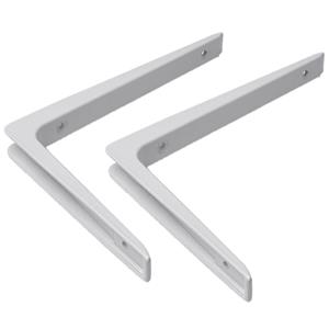 8x stuks plankdrager / plankdragers wit gelakt aluminium 30 x 20 cm -