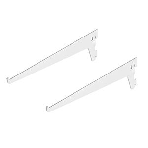 Merkloos 6x stuks Plankdragers / planksteunen staal wit 25 cm -