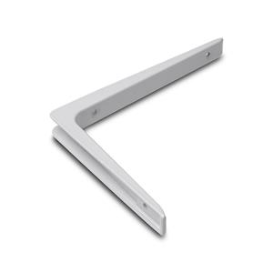 Merkloos 2x stuks plankdrager / plankdragers wit gelakt aluminium 25 x 20 cm -