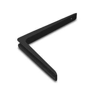 Merkloos 2x stuks plankdrager / plankdragers zwart gelakt aluminium 15 x 20 cm -