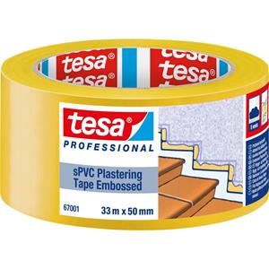 Tesa SPVC EMBOSSED 67001-00001-00 Gipstape  Professional Geel (l x b) 33 m x 50 mm 1 stuk(s)
