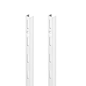 Merkloos 2x stuks Wandrails / planksysteem staal wit 14.5 cm -