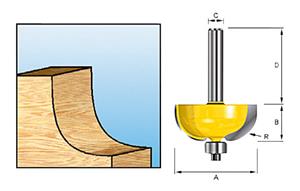 Makita Holprofielfrees+lag HM R9 S8 D-11477