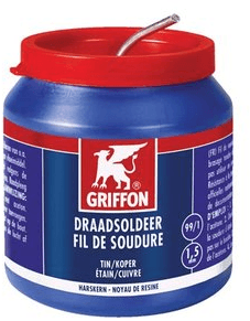 Griffon universeel soldeer tin-koper 99-1 massief 100 g Ø 1.5 mm 500 g pot