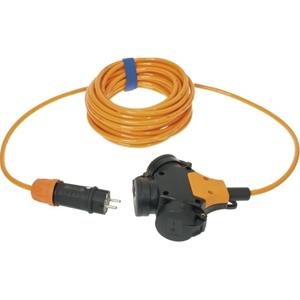 Sirox Verlengsnoer 10M PUR kabel 3x1,5mm² 3-voudig oranje