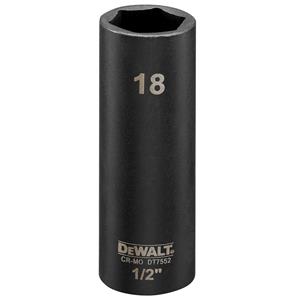 DeWALT - Steckschlüssel 1/2" lang schlagfest 18mm