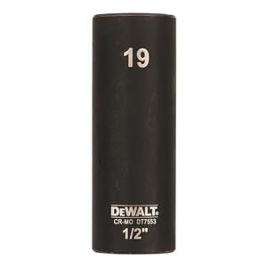 DeWALT - Steckschlüssel 1/2" lang schlagfest 19mm