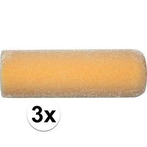 3x Velvet lakverfroller acryl 10 cm -