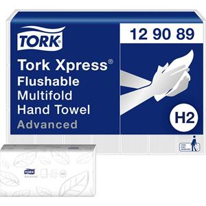 Tork 129089 Xpress  sneloplossende multifold-handdoeken wit H2, Advanced, 2-laags, 21 x 200 vel, 129089