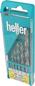 Heller HSS Turbo houtborenset 3/4/5/6/8mm