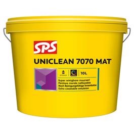 SPS Uniclean 7070 Mat 10 Liter + Gratis Paintura Lucamax Muurverfroller Pro Met Beugel Maak Uw Keuze: 100% Wit