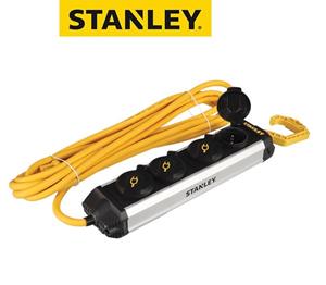 Stanley 4-Voudige Stekkerdoos Hook - met klapdeksels en haak