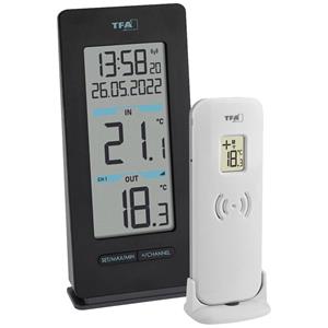 TFA Dostmann BUDDY Draadloze thermometer digitaal Zwart