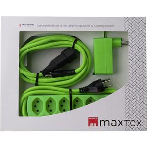 Max Hauri AG Cadeaubox MaxTex Stroom Verlengkabel Groen 3.00 m  125390