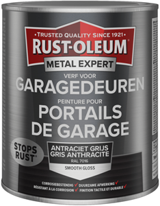 Rust-oleum metal expert verf voor garagedeuren hoogglans ral 9010 0.75 ltr
