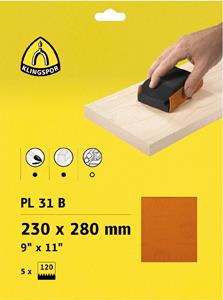 Algemeen Klingspor schuurpapier tbv hout 230x280mm K60 (5st)