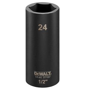 DeWALT - Steckschlüssel 1/2" lang schlagfest 24mm
