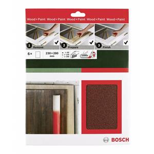 Bosch Universal Remove Prepare Finish 2609256C39 Handschuurpapierset Korrelgrootte 60, 120, 240 (l x b) 230 mm x 280 mm 1 set(s)
