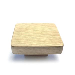 DecoMode knop medium vierkant blank hout 60x60mm