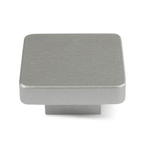 DecoMode knop medium vierkant zilver 60x60mm