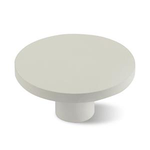 DecoMode knop plat rond groot wit 60mm