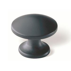 DecoMode knop Round mat zwart 25mm 2st.