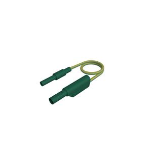 SKS Hirschmann MAL S WS-B 100/2,5 gelb/grün Veiligheidsmeetsnoer [4mm-veiligheidsstekker - 4mm-veiligheidsstekker, stapelbaar] 100 cm Geel-groen 1 stuk(s)