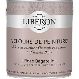 Liberon Libéron muurverf Velours de Peinture Rose Bagatelle fluweel mat 2,5L