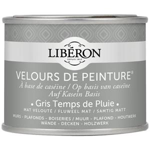 Liberon Libéron muurverf Velours de Peinture Gris Temps De Pluie fluweel mat 125ml