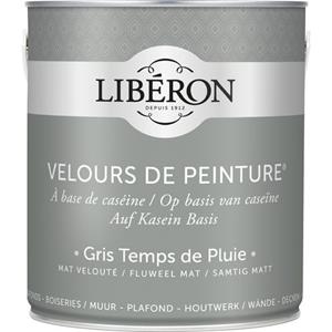 Liberon Libéron muurverf Velours de Peinture Gris Temps De Pluie fluweel mat 2,5L