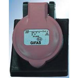 gifaselectric Gifas Electric 241629 101550 CEE Wandsteckdose 16A 2polig 1St.