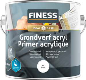 Finess grondverf acryl wit 2.5 ltr