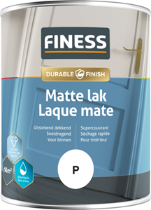 Finess matte lak waterbasis wit 1 ltr