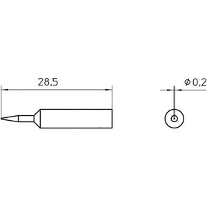 Weller XNT 1S Soldeerpunt Ronde vorm Grootte soldeerpunt 0.2 mm Lengte soldeerpunt: 29 mm Inhoud: 1 stuk(s)
